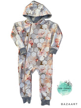 Load image into Gallery viewer, Hooded Zip Romper