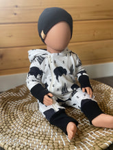 Load image into Gallery viewer, Hooded Zip Romper