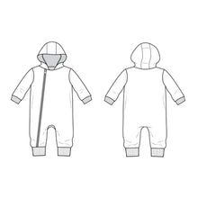 Load image into Gallery viewer, Hooded Zip Romper