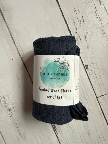 Bamboo Wash Cloths - Color: Heather Lake Blue