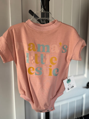 Slouchy Tee Romper / Mellow Rose / Mama’s Little Bestie