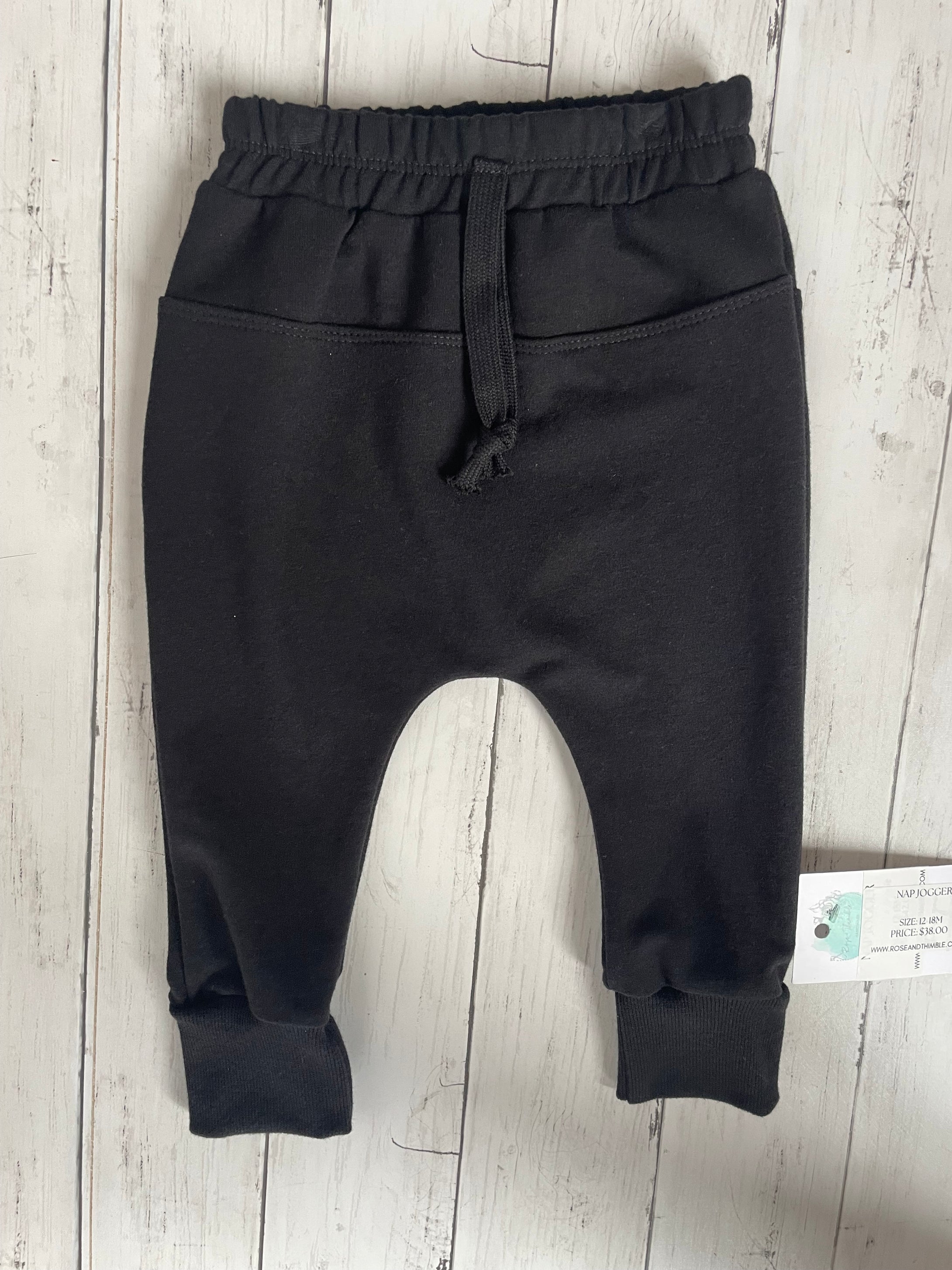 Nap Joggers - Black Bamboo Fleece