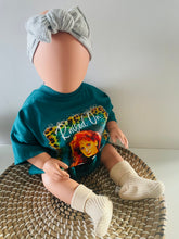 Load image into Gallery viewer, Slouchy tee Romper - “Raised On Reba” Dark Jade 6-12m (oversized fit)