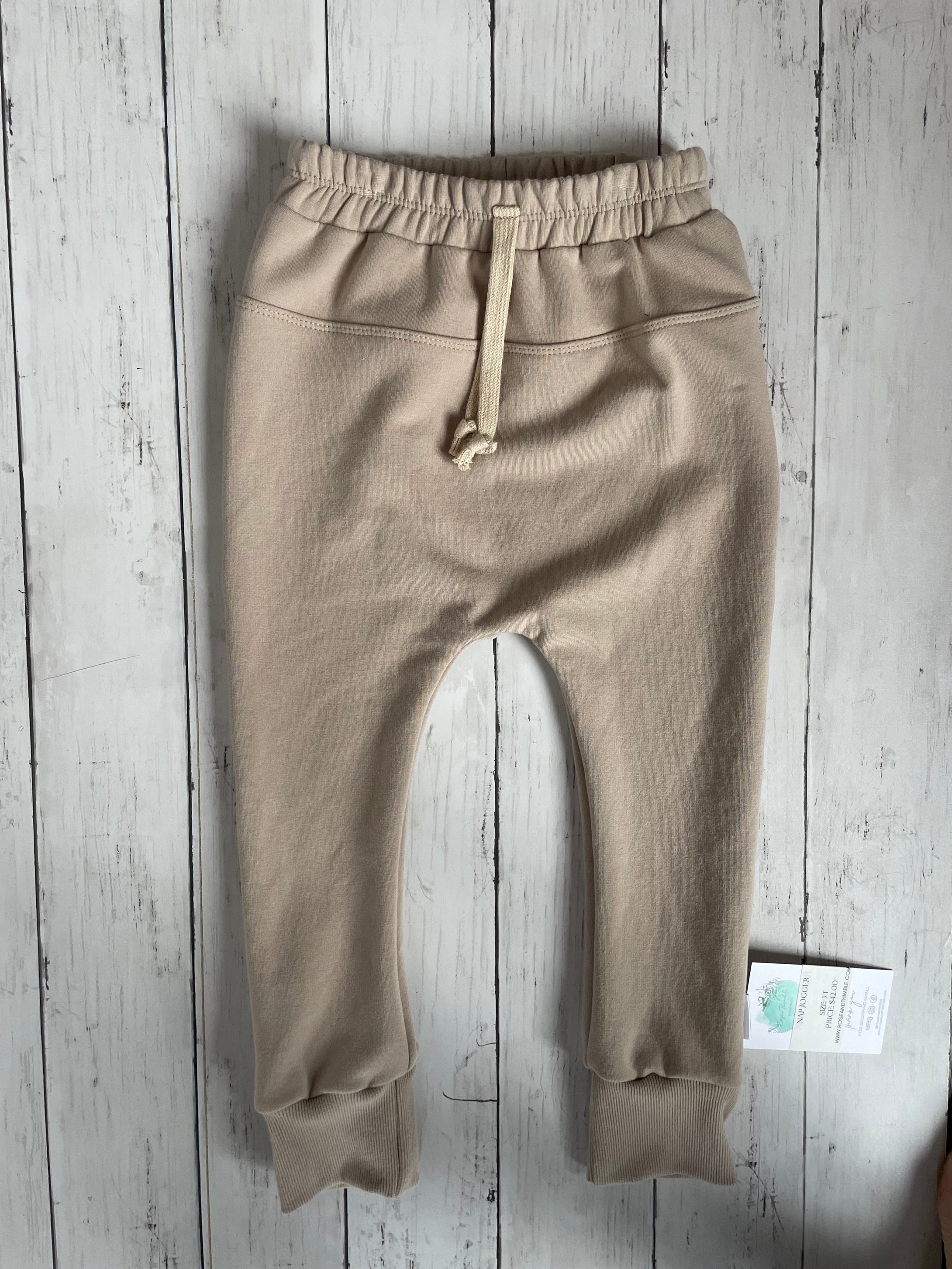 Nap Joggers - Fawn Bamboo Fleece