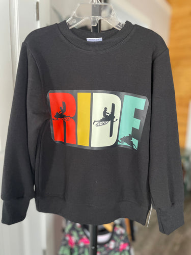 4T Classic Crewneck  - Black- (Ride Skidoos)