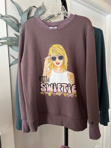 7/8 Youth  Classic Crewneck  - Moonstone- Swiftie (Pink Bubble)