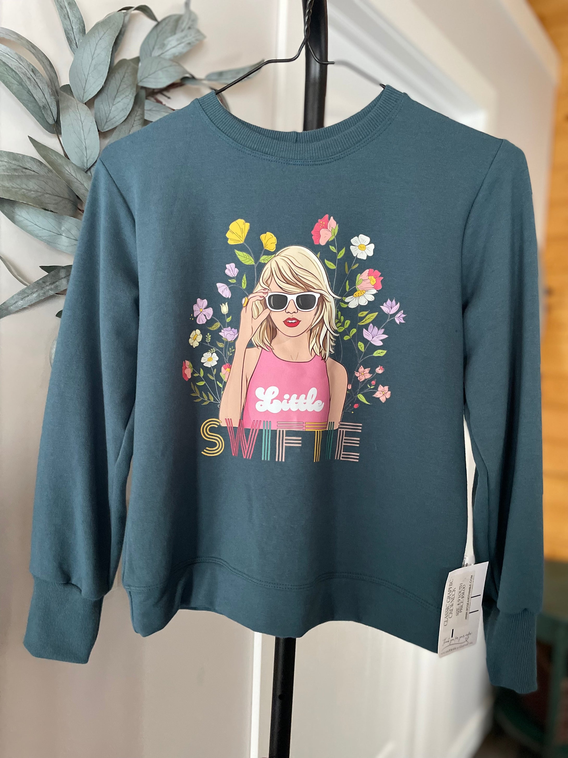 8/9 Youth  Classic Crewneck  - Stargazer- Swiftie (wildflowers)