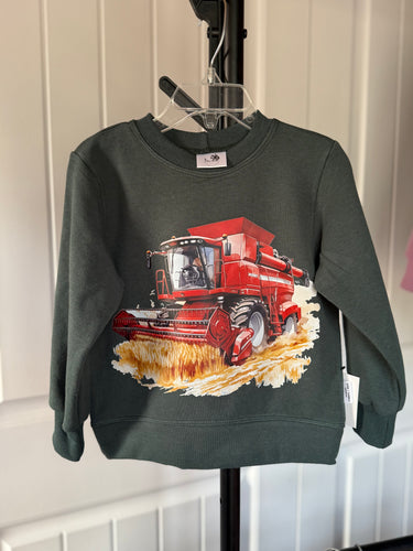 2T Classic Crewneck  - Pine (Red Combine)
