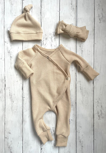 Baby East Romper- Newborn 7-10LBS  (flip wrist cuff and flip foot cuff