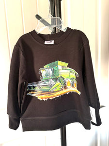 18-24M Classic Crewneck  - Black (Green Combine)