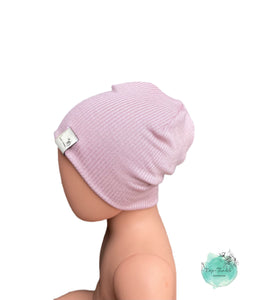 Modal Rib Beanie - Blush Pink