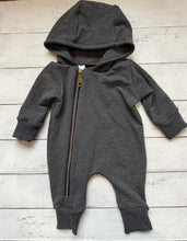 Load image into Gallery viewer, Hooded Zip Romper
