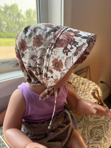 Baby Brim Bonnet - Rustic Flowers