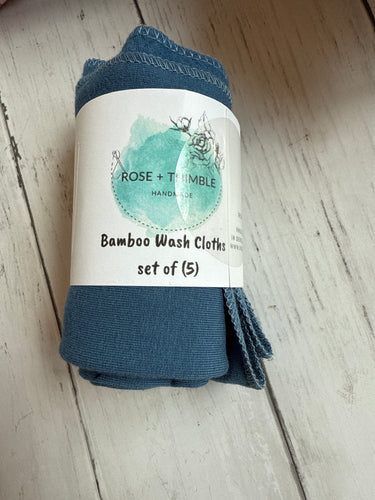 Bamboo Wash Cloths - Color:  Stellar Blue