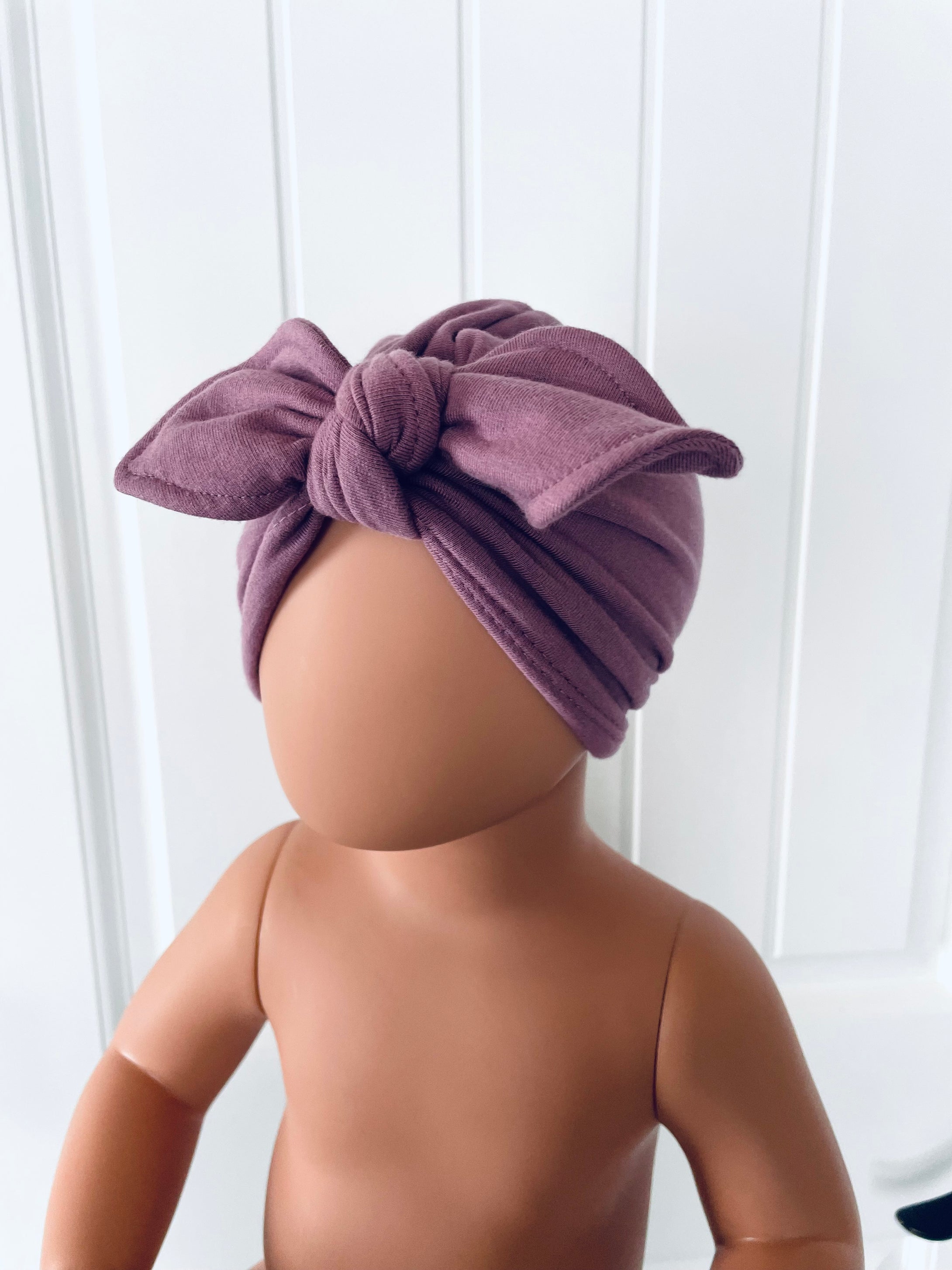 Solano Bow Beanie - Mauve/Ginger