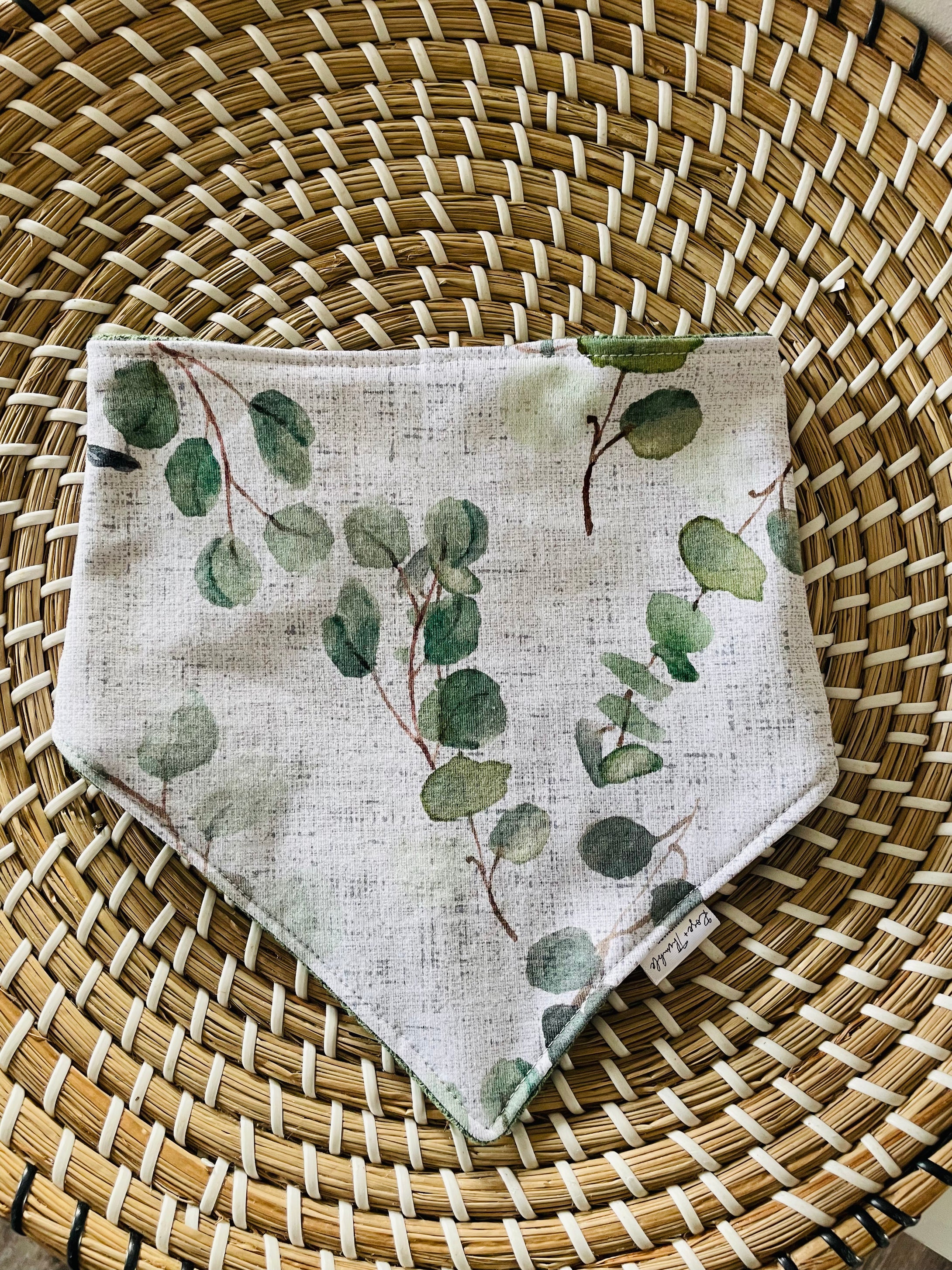 Bandana Bib - Eucalyptus 0-12m