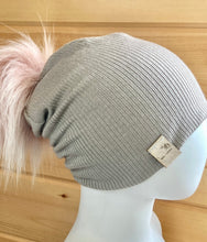Load image into Gallery viewer, Modal Rib Beanie - Silver Cloud Grey (Pom not included)