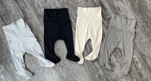 Footed Pants - Light Grey