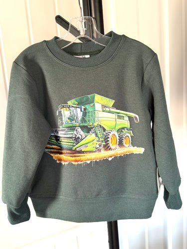 18-24M Classic Crewneck  - Pine - (green combine)