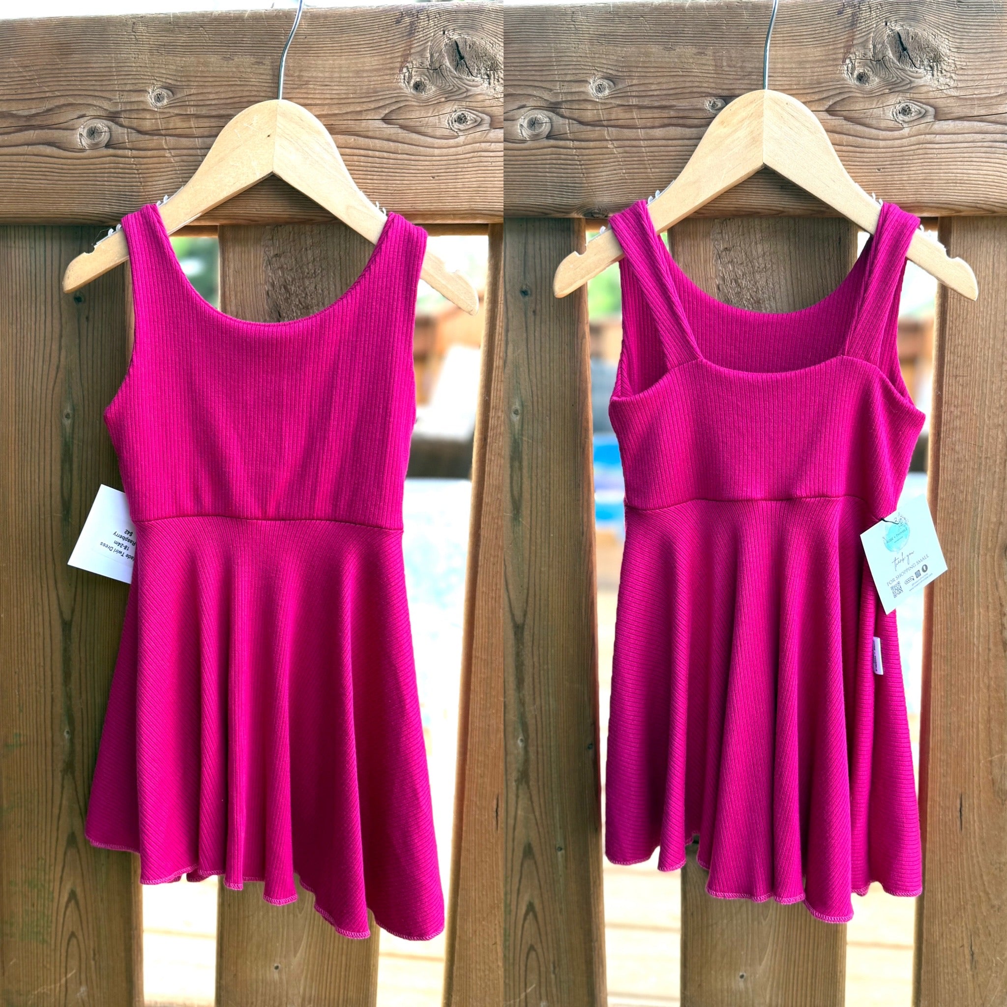 Jade Twirl Summer Dress - Raspberry