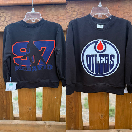 3T Classic Crewneck  - Black OILERS/MCDAVID