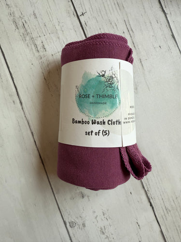 Bamboo Wash Cloths - Color: Ash Purple