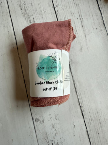 Bamboo Wash Cloths - Color: Ash Rose