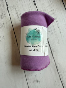 Bamboo Wash Cloths - Color: pink blossom