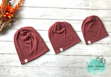 Load image into Gallery viewer, Modal Rib Beanie - Dusty Rose