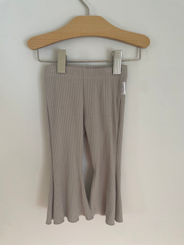 Bitty Belle Pant - Ribbed Bamboo Stone Grey