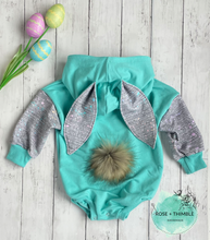 Load image into Gallery viewer, Bunny Sweater Romper “Easter PRE-ORDER”