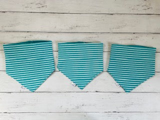 Bandana Bib - Bali hai Blue stripes 0-12m