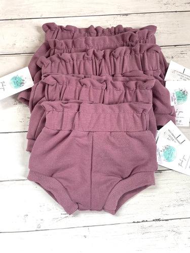 Paperbag Waist Shorties - Mauve