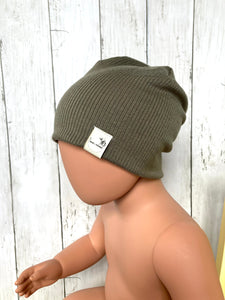 Modal Rib Beanie - olive