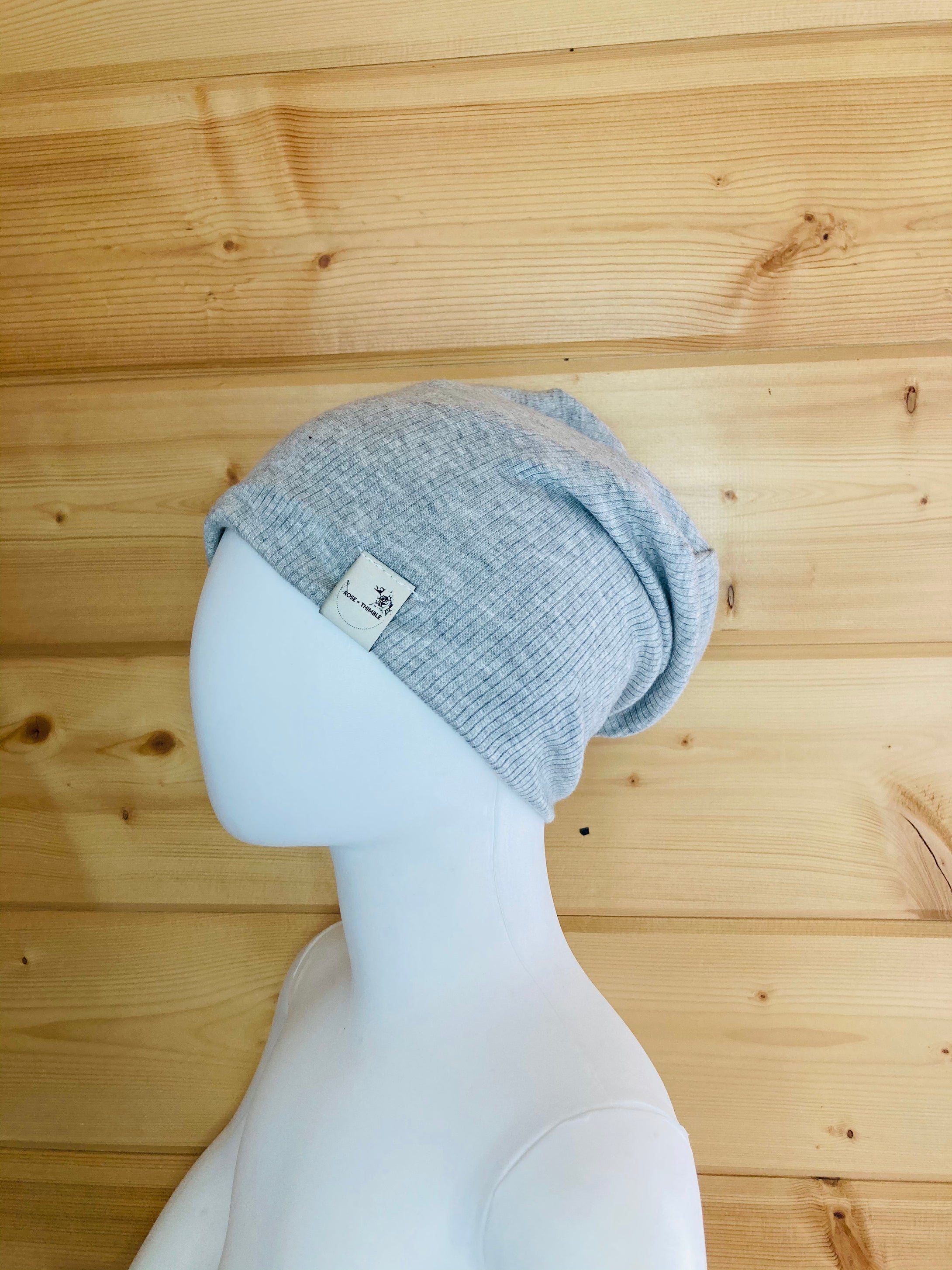 Modal Rib Beanie - Light Grey