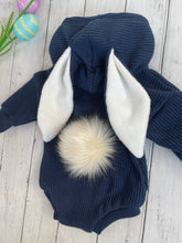 Load image into Gallery viewer, Bunny Sweater Romper “Easter PRE-ORDER”